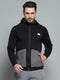 Rock.it Men Black Self Design Hooded Full Sleeve Pullover