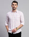 Men Purple Check Collar Neck Full Sleeve Shirt