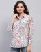 Women Multi Color Printed Front Open Full Sleeve Top