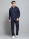 Men Blue Solid Hooded Full Sleeve Winter Tracksuit