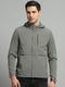 Luxuria Men Olive Solid Detachable Hood Full Sleeve Jacket