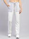 Women Off White Solid Regular Fit Lower