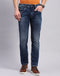 Men Blue Light Wash Narrow Fit Denim