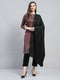 Women Black Solid Shawl