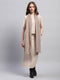 Women Brown Self Design Stole
