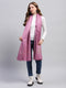 Women Purple Self Design Stole