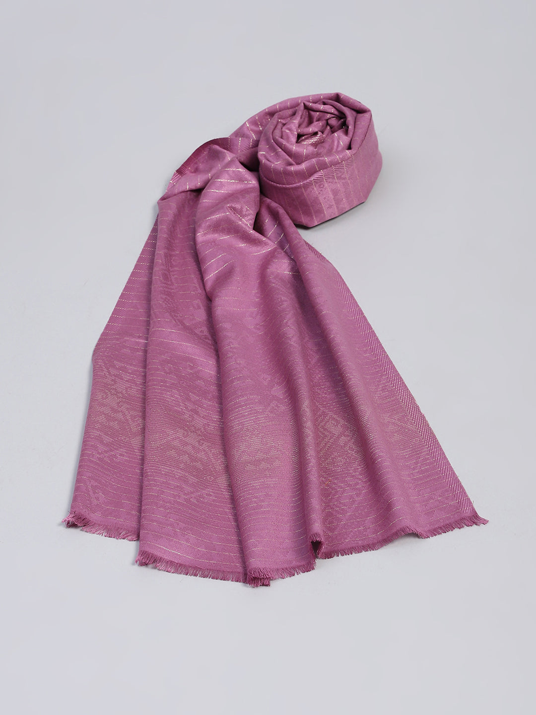 Women Purple Self Design Stole
