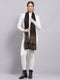 Women Black Self Design Stole