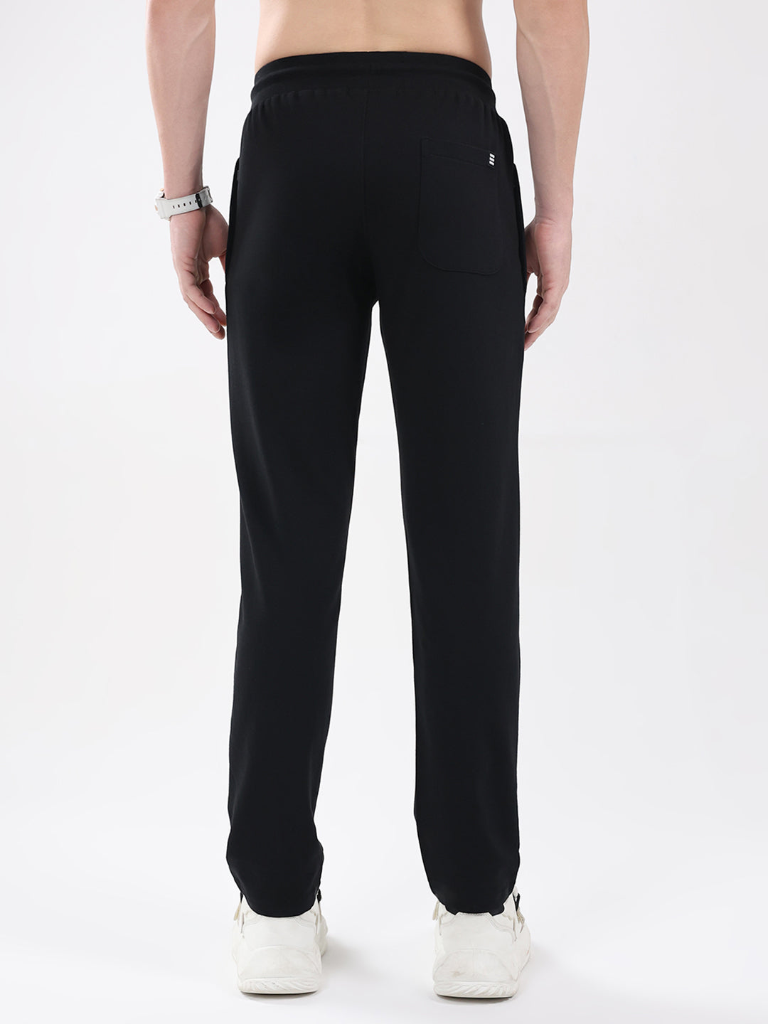 Rock.it Men Black Solid Regular Fit Winter Lower