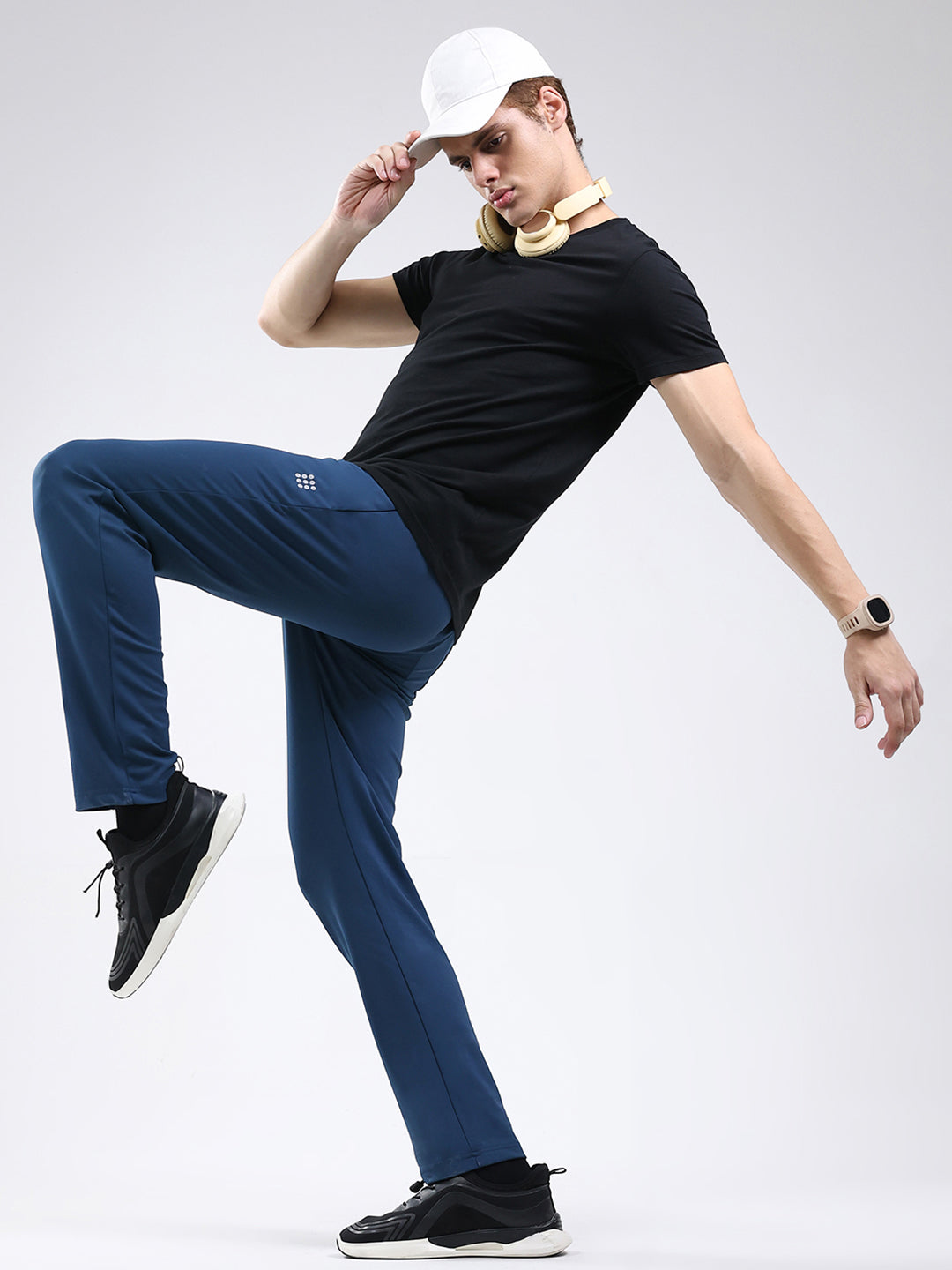 Rock.it Men Blue Solid Regular Fit Winter Lower