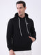 Rock.it Men Black Solid Hooded Full Sleeve Sweatshirt