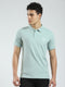 Rock.it Men Green Solid Collar Half Sleeve T-Shirt