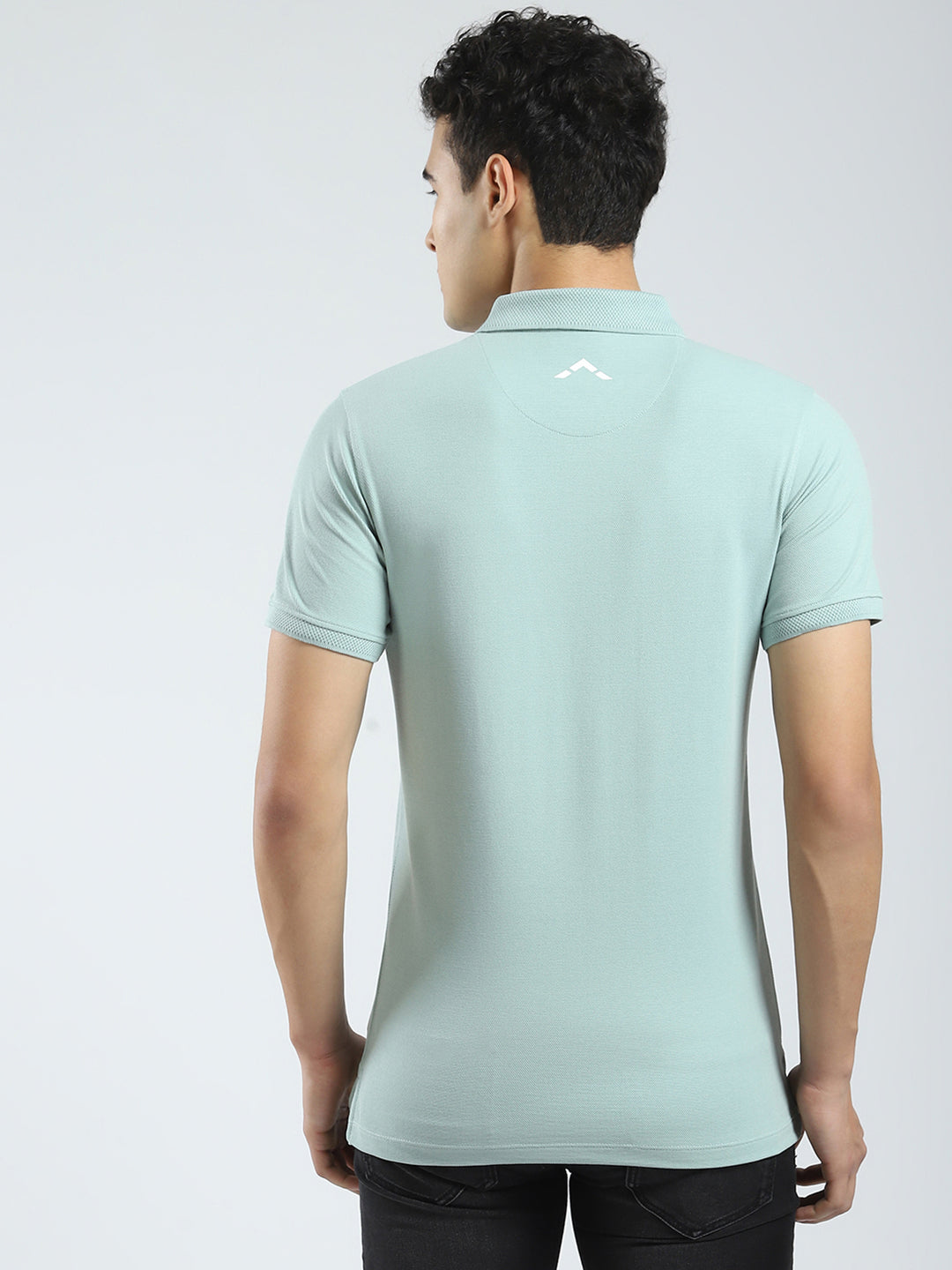 Rock.it Men Green Solid Collar Half Sleeve T-Shirt