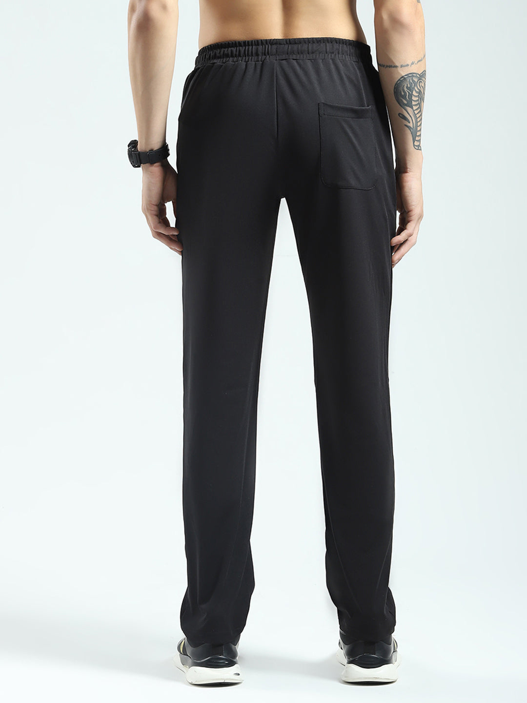 Rock.it Men Black Solid Regular Fit Lower