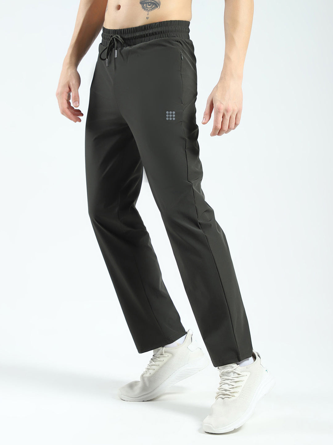 Rock.it Men Olive Solid Regular Fit Lower