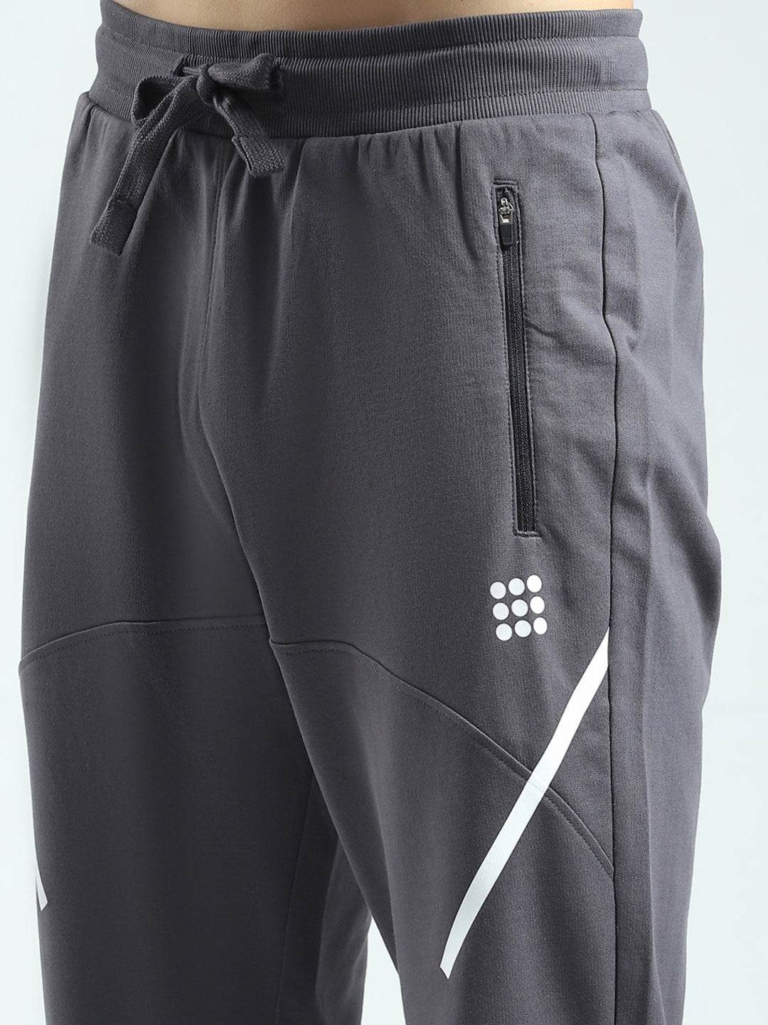 Rock.it Men Grey Solid Regular Fit Lower