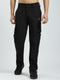 Men Black Solid Regular Fit Cargo