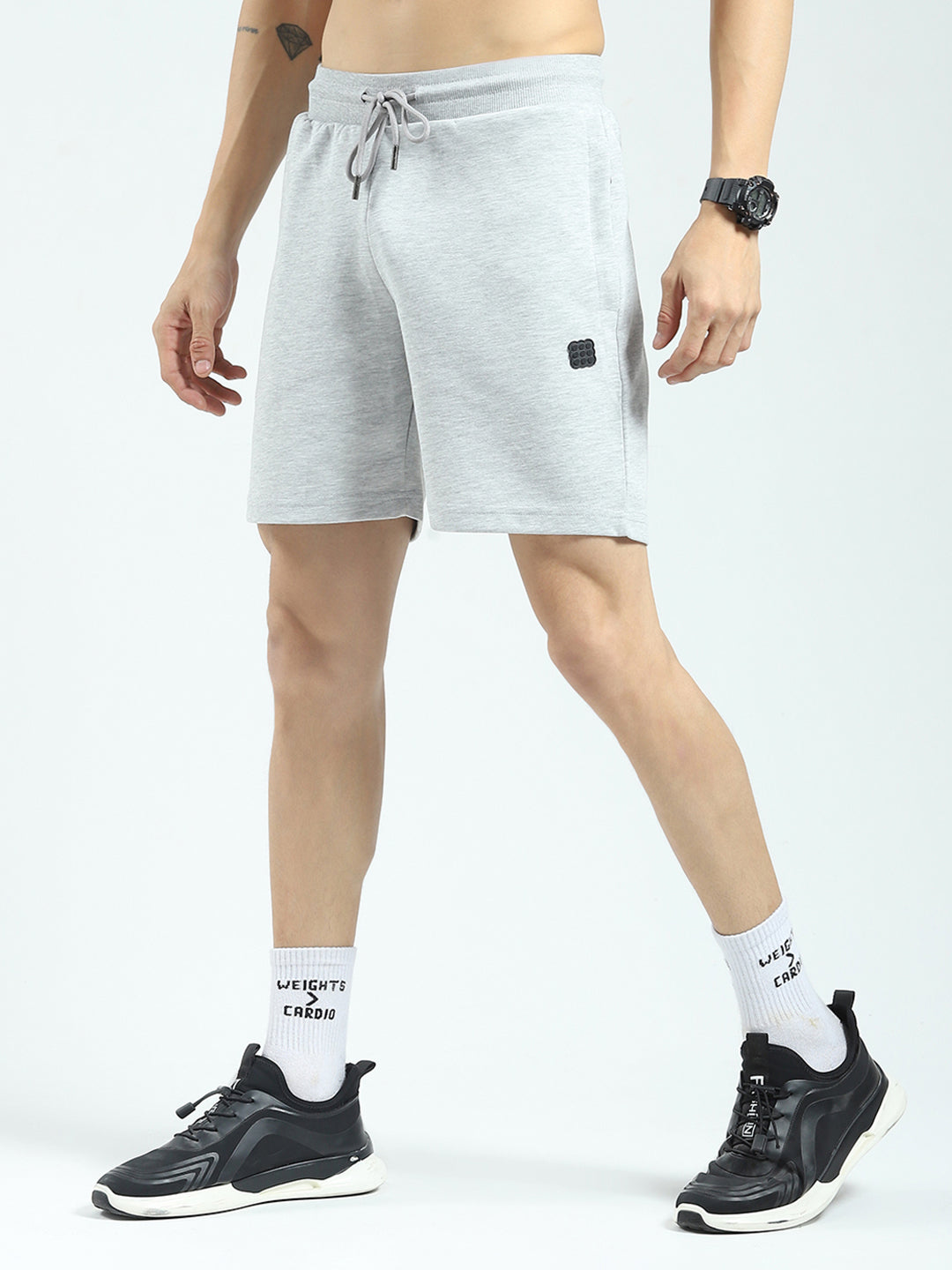 Rock.it Men Grey Solid Regular Fit Shorts