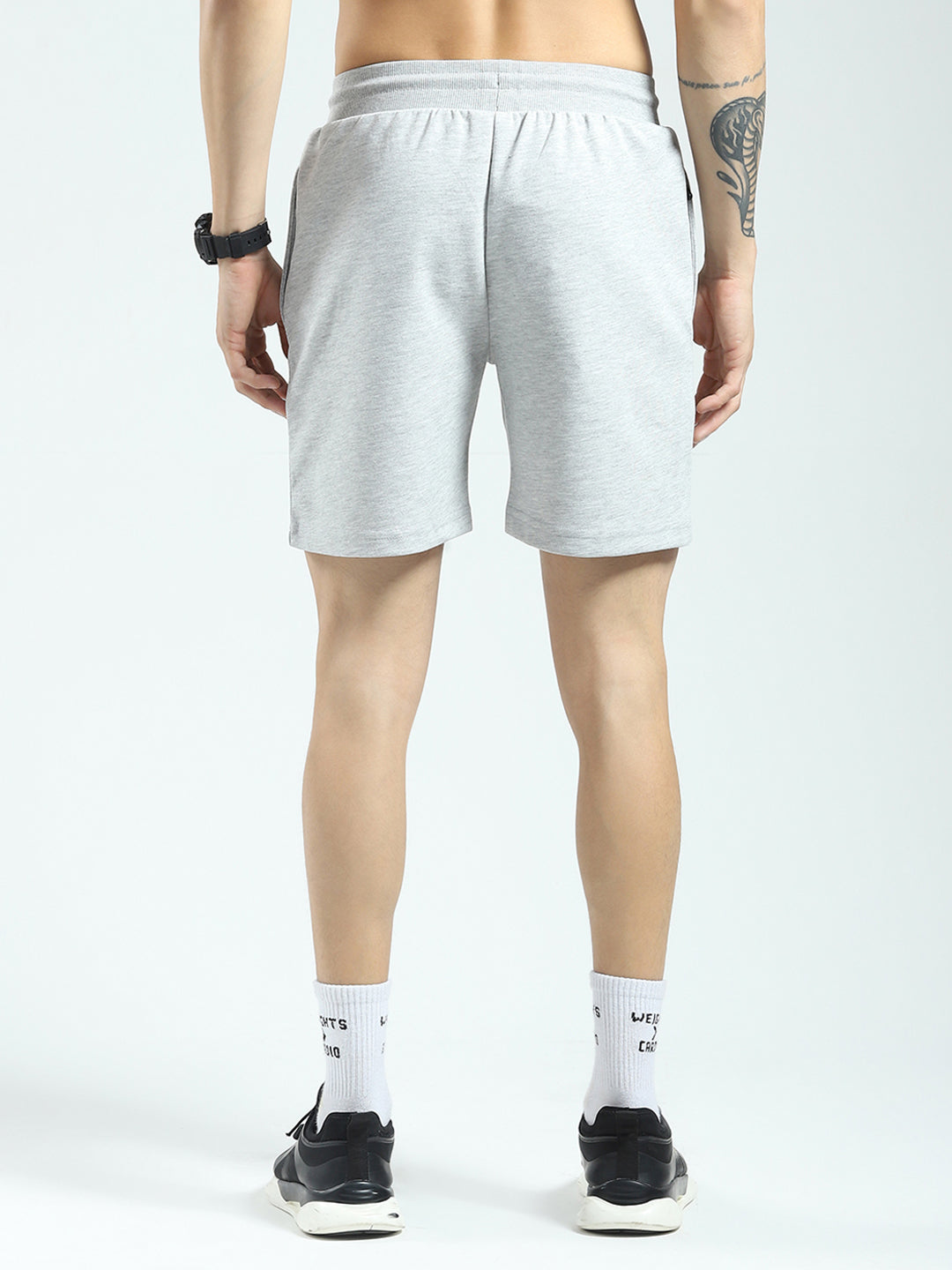 Rock.it Men Grey Solid Regular Fit Shorts