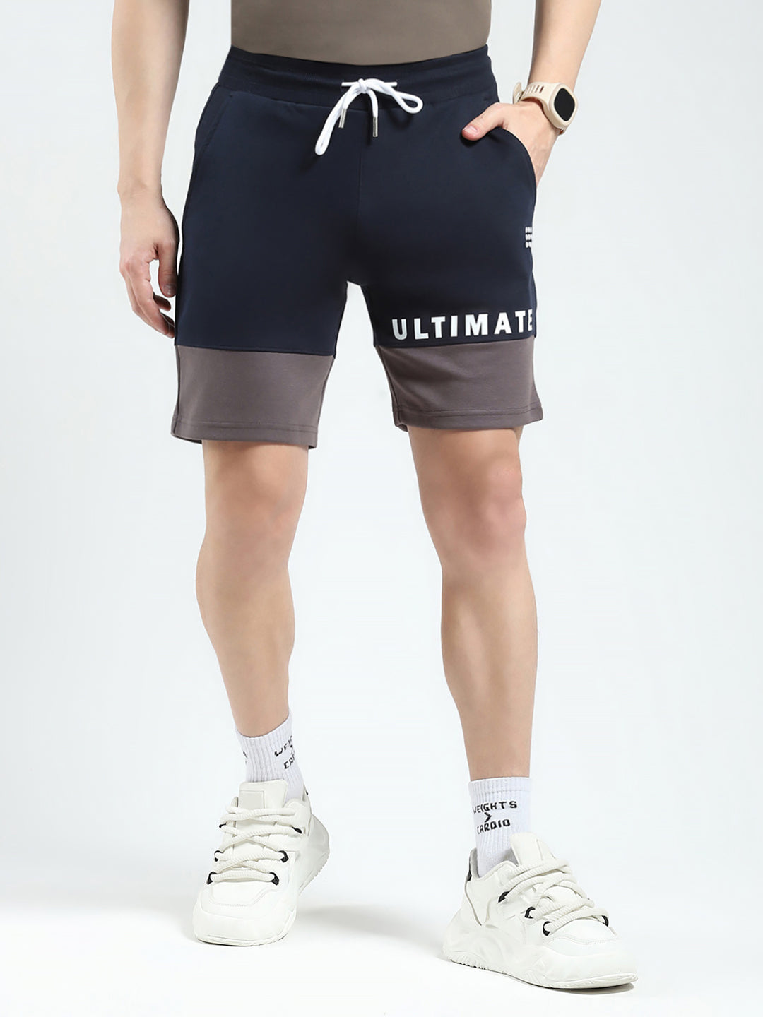 Rock.it Men Navy Blue Printed Regular Fit Shorts