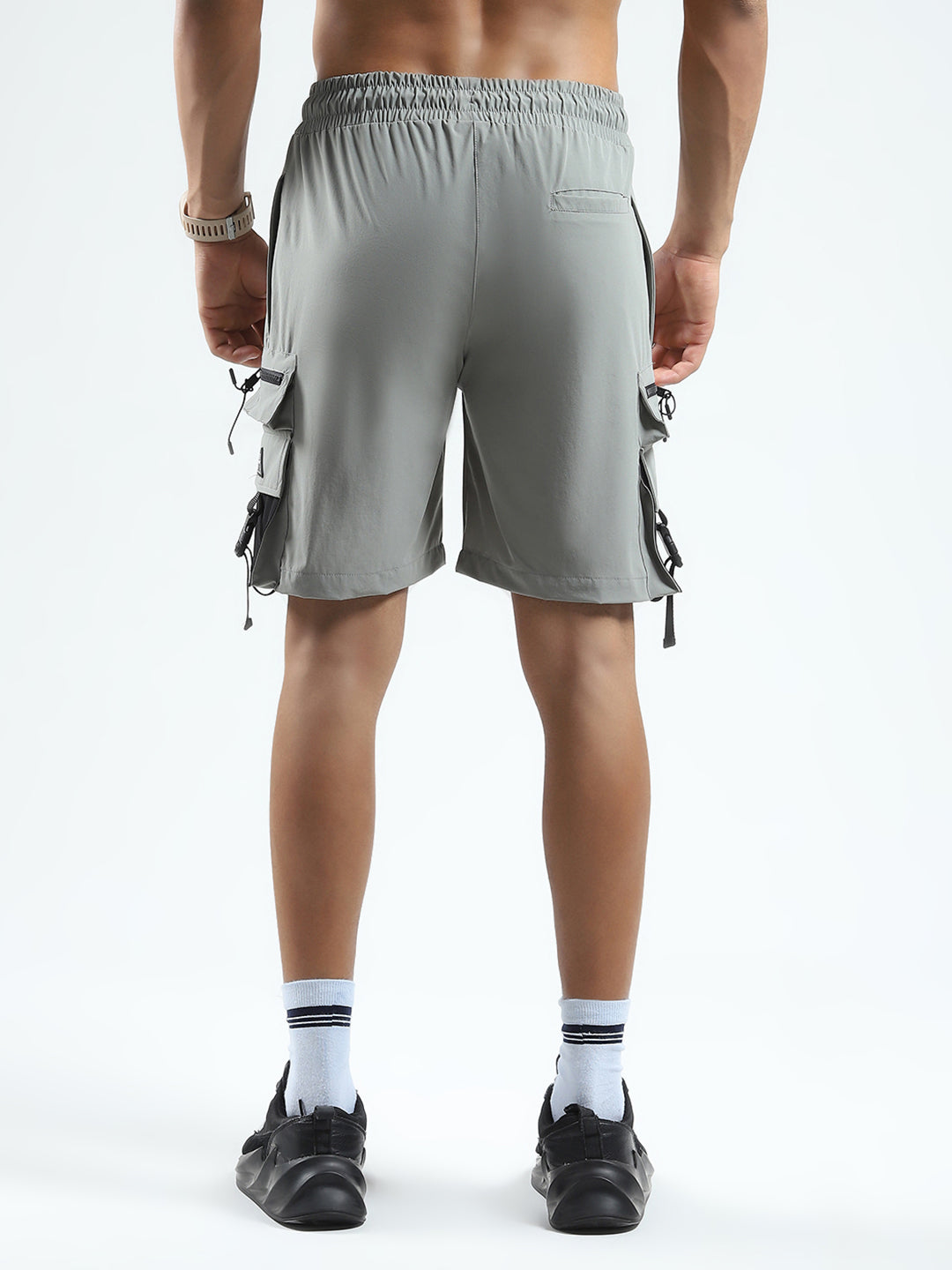 Rock.it Men Grey Solid Regular Fit Shorts