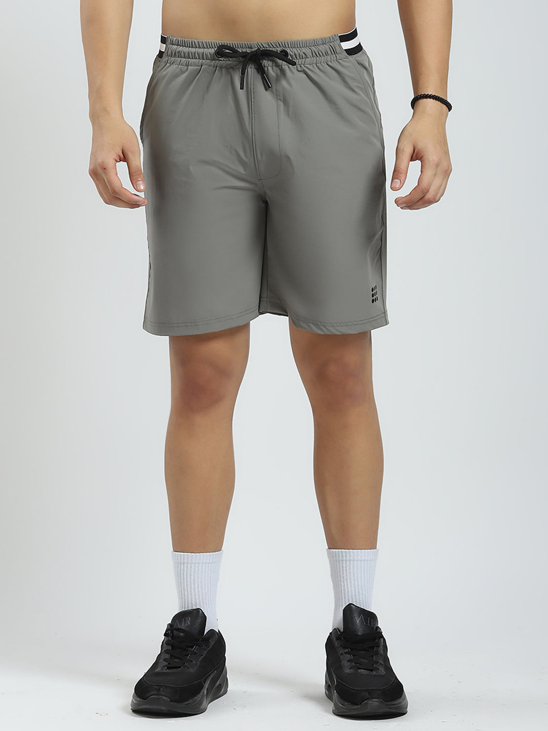 Men Grey Solid Regular Fit Short
