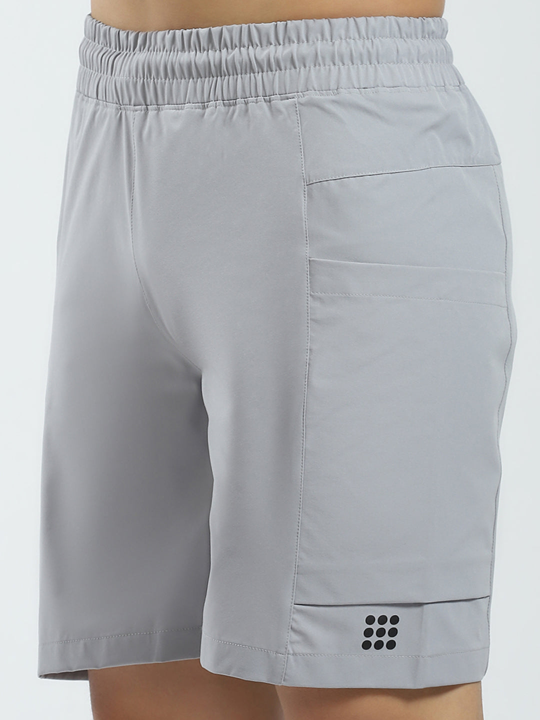 Men Grey Solid Regular Fit Short