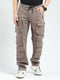 Rock.it Men Grey Solid Straight Fit Cargo