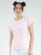 Rock.it Women Pink Printed Round Neck Half Sleeve Top