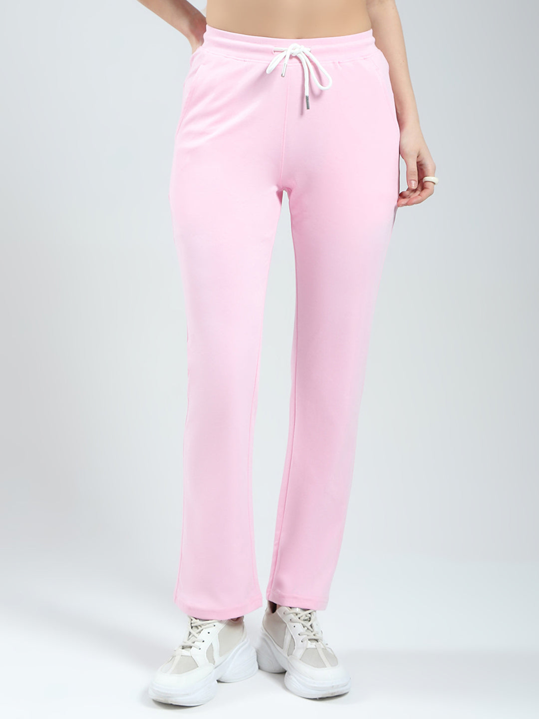Women Pink Solid Regular Fit Lower