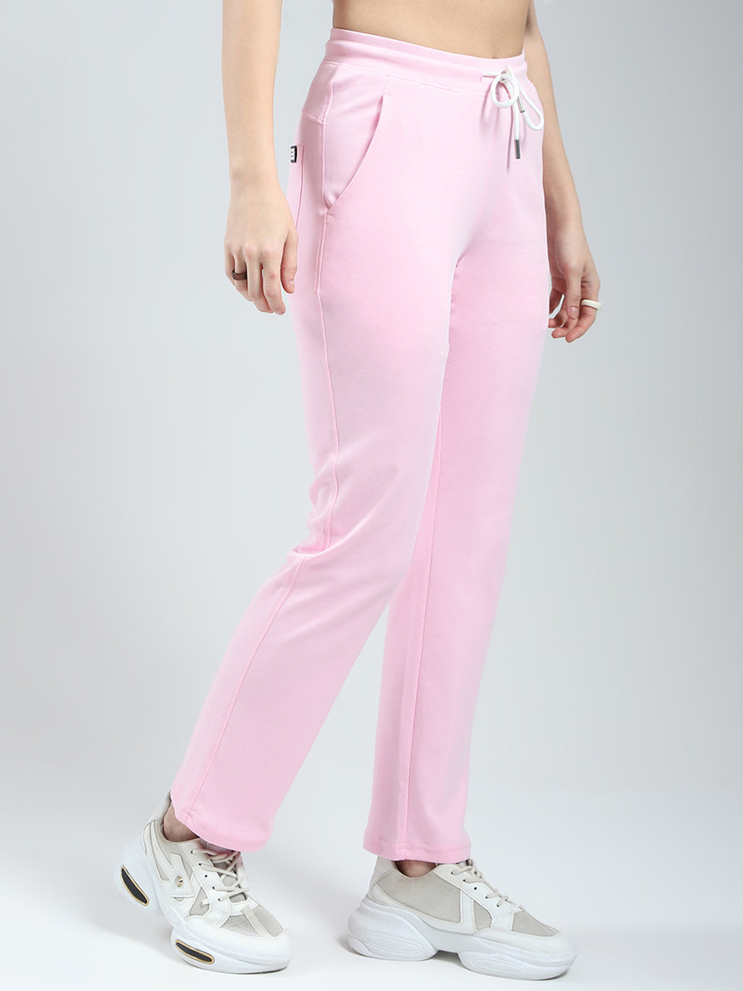 Women Pink Solid Regular Fit Lower