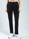 Women Black Solid Regular Fit Lower
