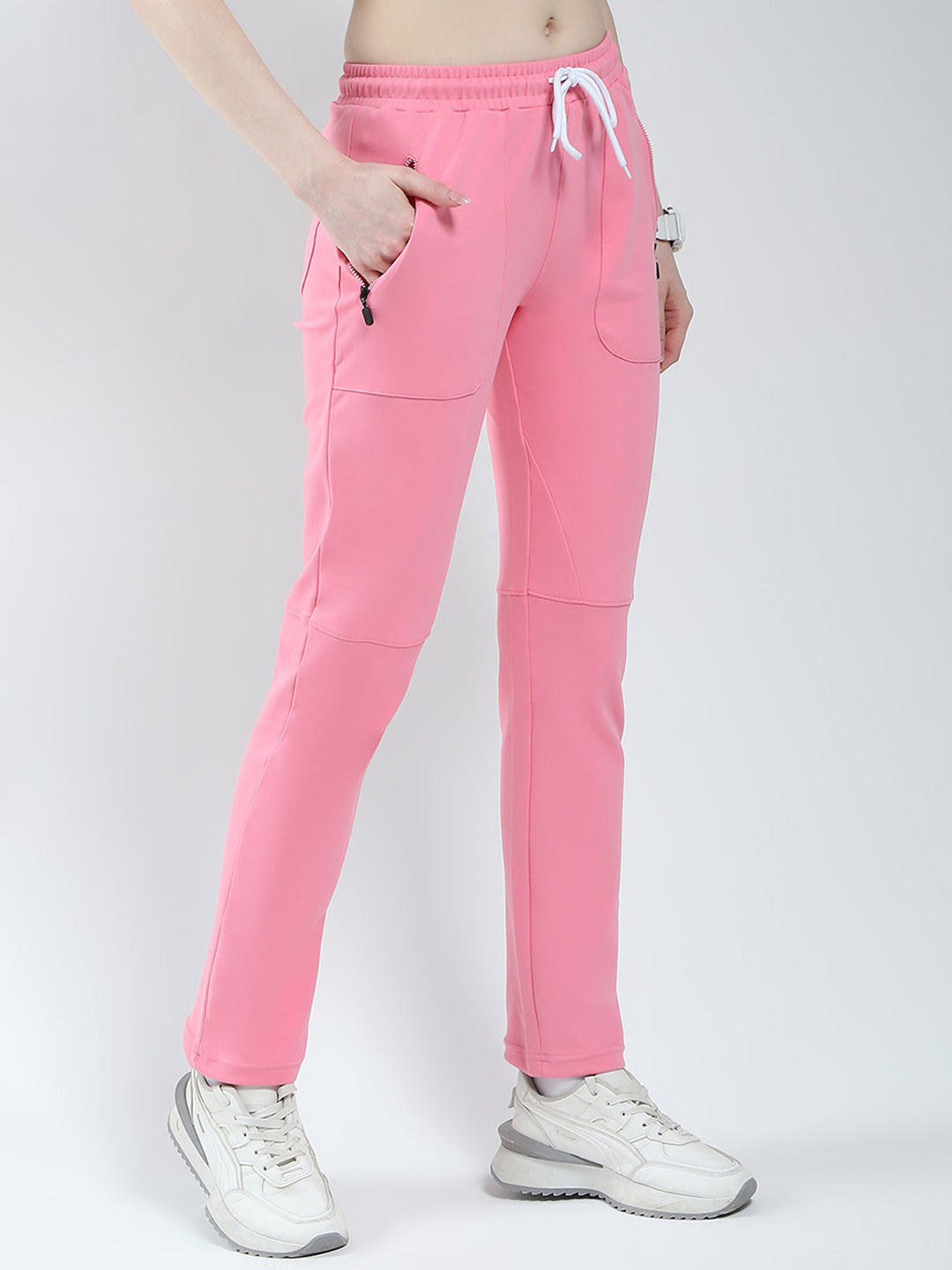 Rock.it Women Pink Solid Regular Fit Lower