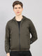 Rock.it Men Olive Solid Hooded Full Sleeve Jacket