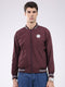 Rock.it Men Maroon Solid Band Neck Full Sleeve Jacket