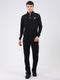 Rock.it Men Black Solid Round Neck Full Sleeve Winter Tracksuit