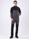 Rock.it Men Black Solid Mock Neck Full Sleeve Winter Tracksuit