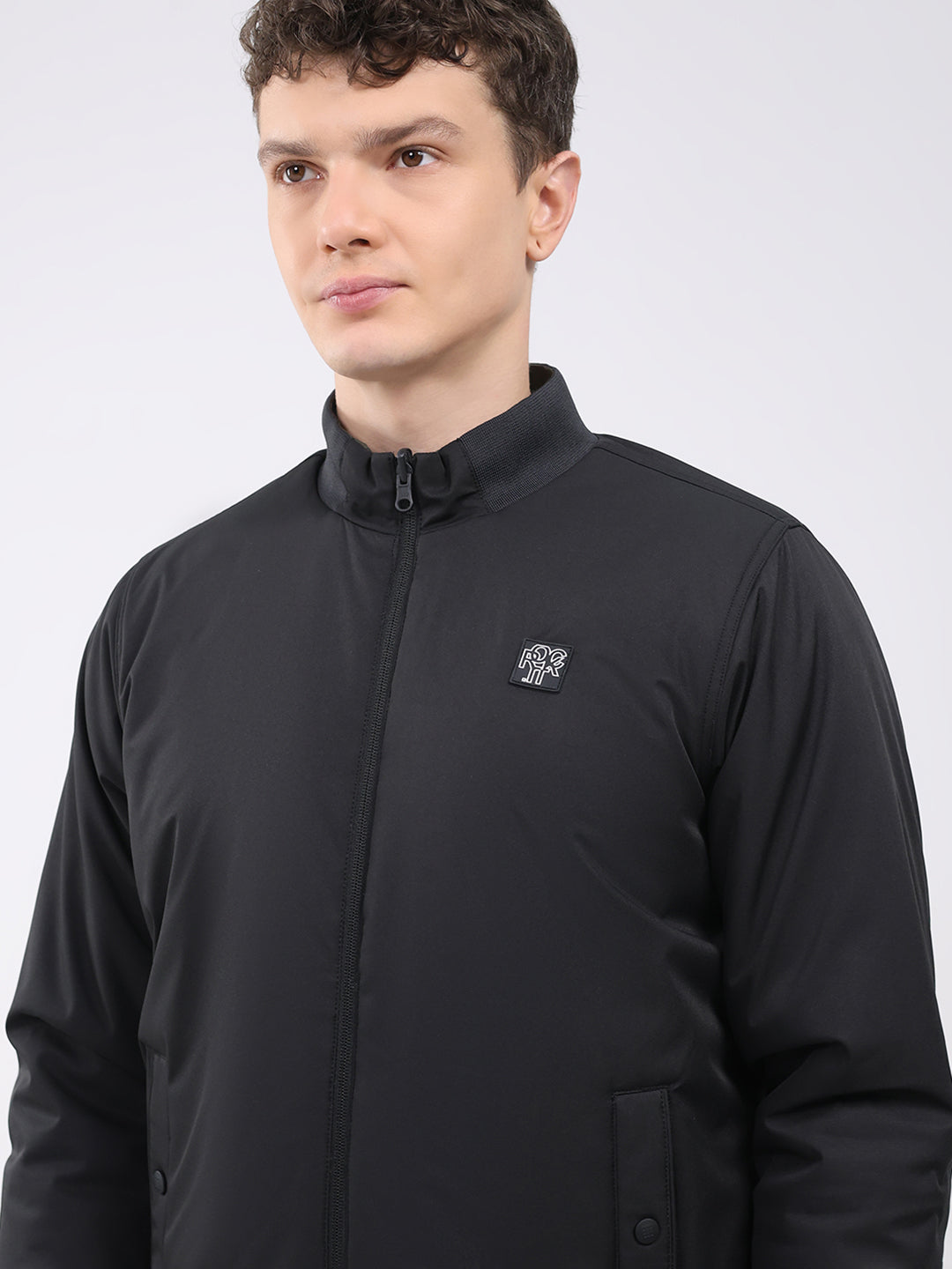 Rock.it Men Black Solid Hooded Full Sleeve Reversible Jacket