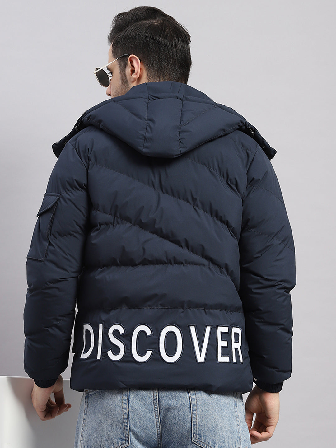 Rock.it Men Blue Solid Collar Full Sleeve Jacket