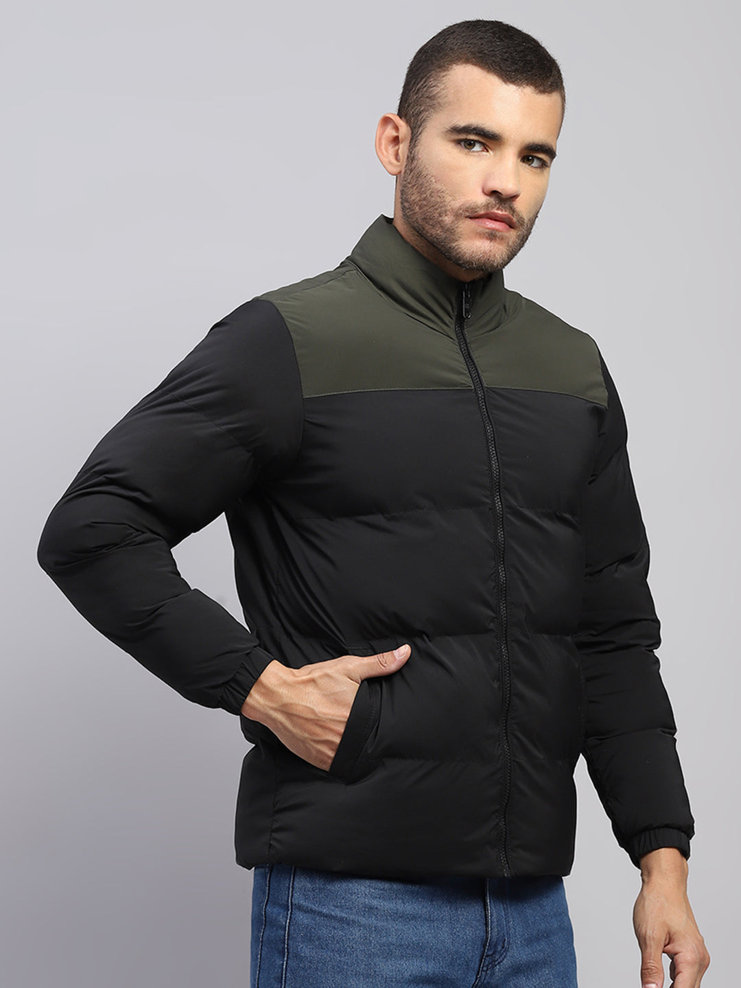Rock.it Men Black Solid Hooded Full Sleeve Jacket