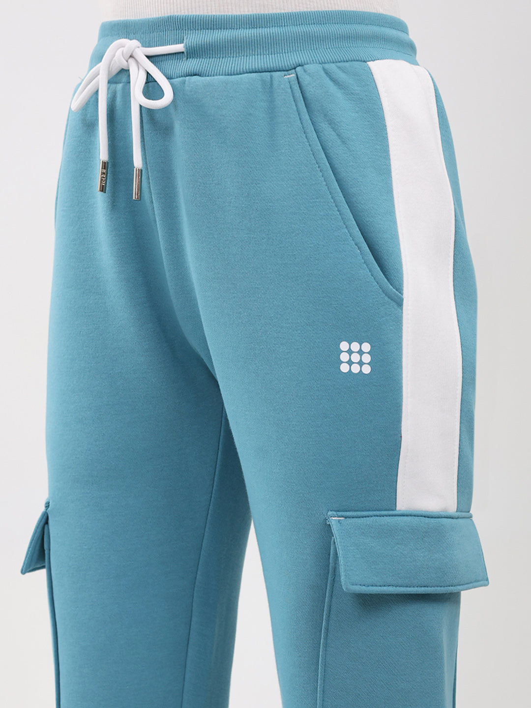 Rock.it Women Teal Blue Solid Regular Fit Winter Lower