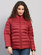 Rock.it Women Maroon Solid Collar Full Sleeve Jacket