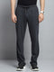 Men Charcoal Solid Regular Fit Lower