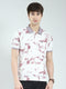 Men Pink Printed Collar Half Sleeve T-Shirt