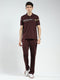 Men Maroon Printed Collar Half Sleeve Lower Set
