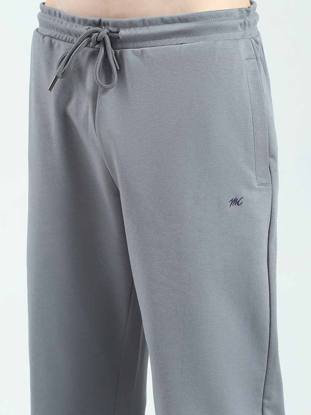 Men Grey Stripe Collar Half Sleeve Lower Set
