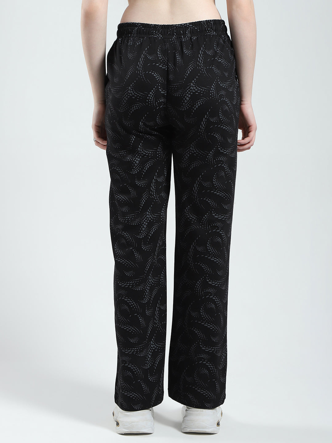 Women Black Printed Regular Fit Lower
