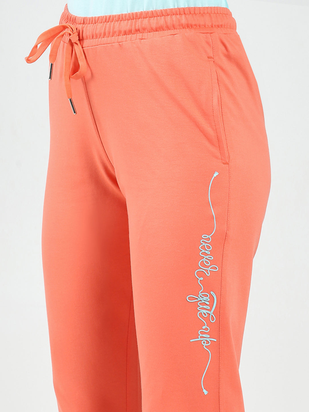 Women Orange Solid Regular Fit Lower