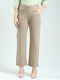 Women Beige Solid Regular Fit Jegging
