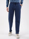 Men Blue Solid Regular Fit Winter Lower